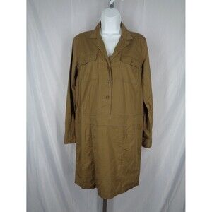 Ann Taylor Loft Olive Khaki Shirt Dress Size Small New